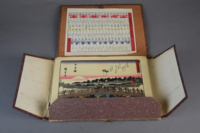 Lot 210 - After Ando Hiroshige, a folio of 56 Tokaido woodblock prints