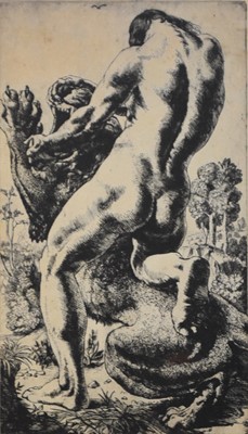 Lot 252 - Charles Frederick Tunnicliffe OBE RA (British, 1901-1979), Samson Wrestling a Lion