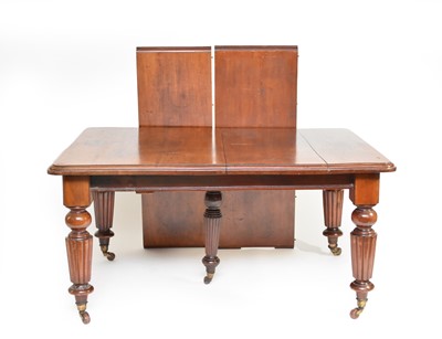 Lot 370 - A Victorian mahogany wind-out dining table