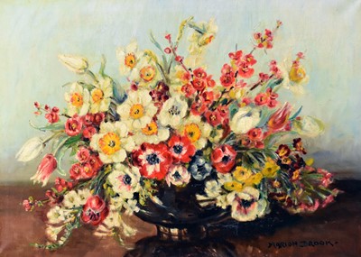 Lot 141 - Marion Broom (British 1878-1962) Still Life of Spring Flowers