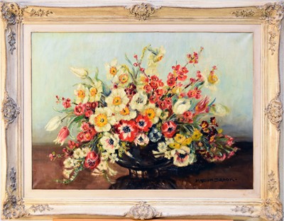 Lot 141 - Marion Broom (British 1878-1962) Still Life of Spring Flowers