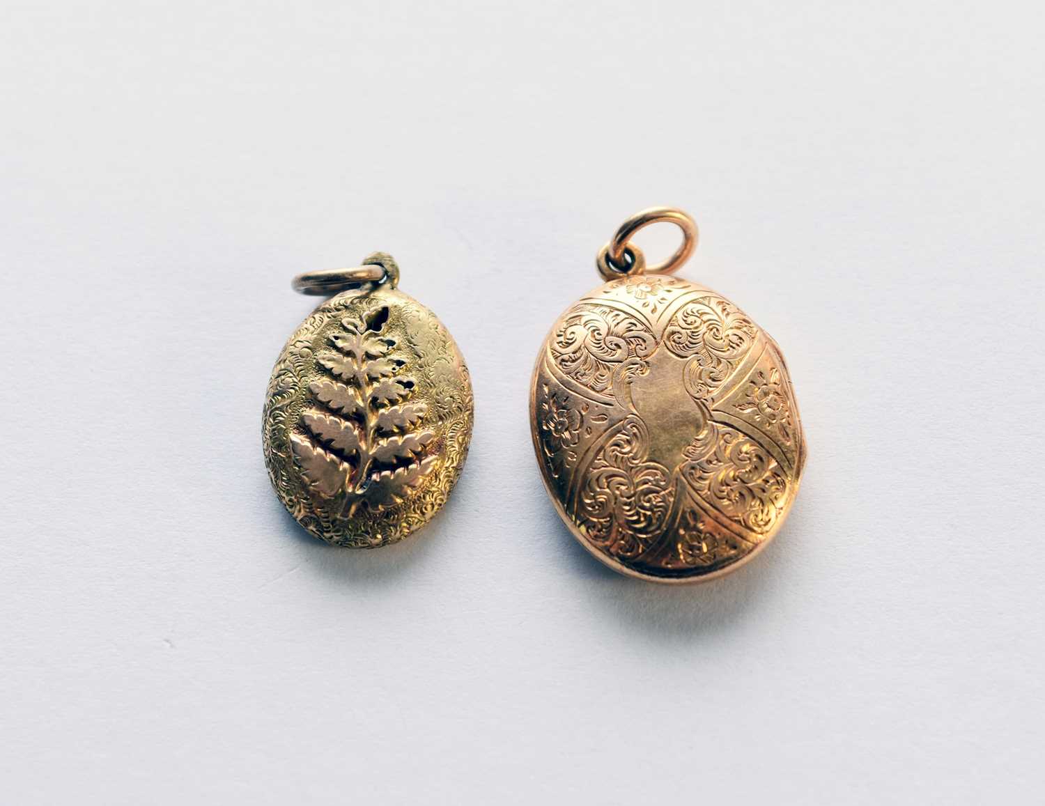 Lot 68 - Two oval lockets