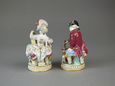 Lot 317 - A pair of Meissen figures, 19th century