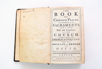 Lot 2 - BOOK OF COMMON PRAYER, Oxford 1758