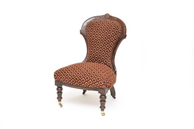 Lot 772 - A Victorian mahogany spoon back nursing chair