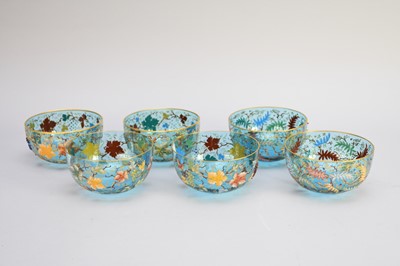 Lot 548 - A set of six Victorian Continental glass finger bowls