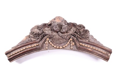 Lot 498 - Thomas Henry Kendall: a carved stained beech architectural arch cresting