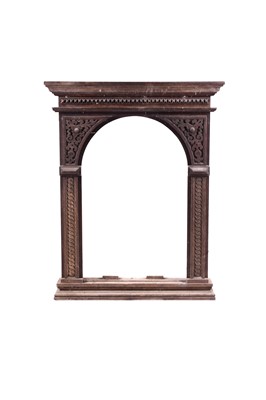 Lot 499 - Thomas Henry Kendall: a small carved oak fire surround from the Chapel Street showroom