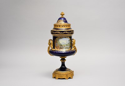 Lot 555 - A large Sèvres-style ormolu-mounted vase and cover