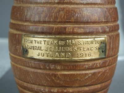 Lot 19 - Royal Air Force Benevolent Fund bell and HMS Iron Duke barrel