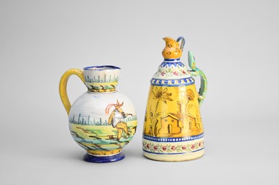 Lot 173 - Two Italian maiolica jugs