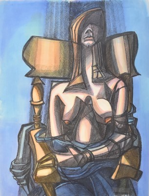 Lot 14 - Gomer Lewis (Welsh 1921-1994) Seated Lady
