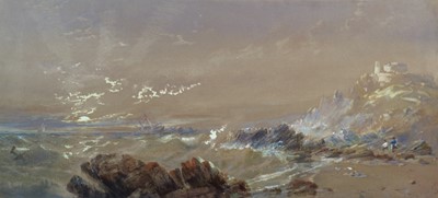 Lot 418 - Edwin Hayes (1819/20-1904) Ships Foundering off the coast