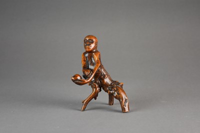 Lot 611 - A Chinese root wood carving, possibly Ming Dynasty