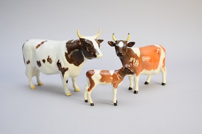 Lot 201 - Beswick Ayrshire Cattle family group