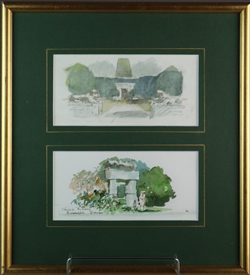 Lot 429 - Hugh Casson (1910-1999) Egyptian Court and Chinese Archway at Biddulph Grange, Stoke-on-Trent