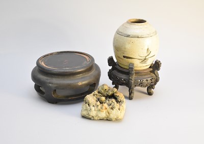 Lot 211 - A Chinese provincial ginger jar and other works