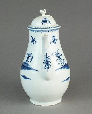 Lot 274 - Caughley 'Waiting Chinaman' coffee pot and cover, circa 1775-82