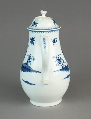 Lot 274 - Caughley 'Waiting Chinaman' coffee pot and cover, circa 1775-82