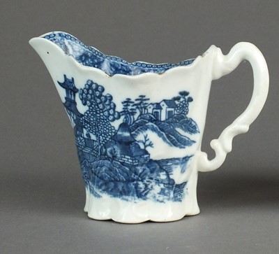 Lot 285 - Caughley 'Fenced Garden' cream ewer