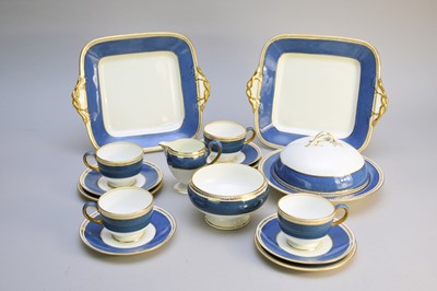 Lot 160 - Wedgwood blue and gilt tea service