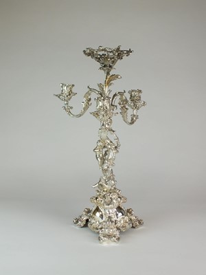 Lot 47 - A large silver plated table centrepiece epergne