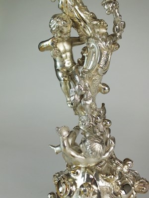 Lot 47 - A large silver plated table centrepiece epergne