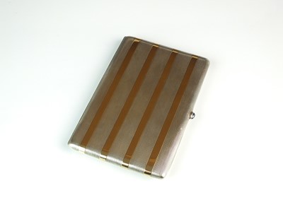 Lot 206 - A French white and yellow metal cigarette case