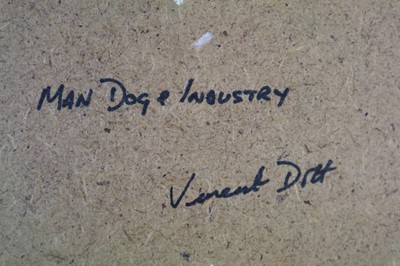 Lot 47 - Vincent Dott (British Northern School) Man, Dog and Industry