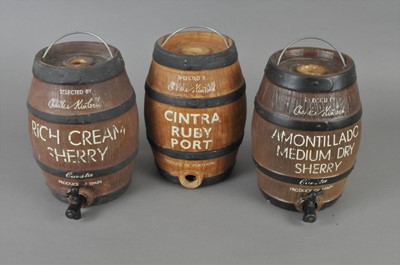 Lot 239 - A trio of Moira pottery spirit flasks