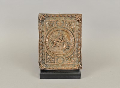 Lot 209 - A 19th century cast copper panel / book plate