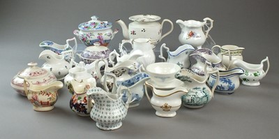 Lot 48 - A group of toy teawares, predominantly cream jugs