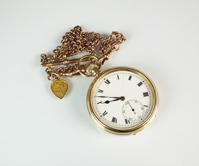 Lot 170 - A Gentleman's 9ct gold open face pocket watch