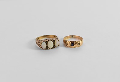 Lot 329 - Two stone set rings