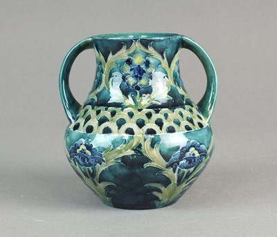 Lot 296 - William Moorcroft 'Late Florian' twin-handled vase