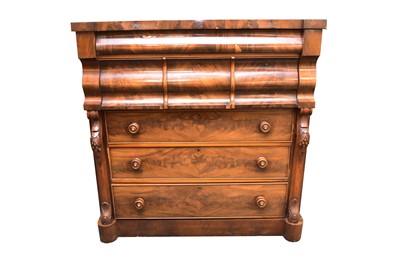 Lot 760 - A Victorian mahogany Scotch chest of drawers