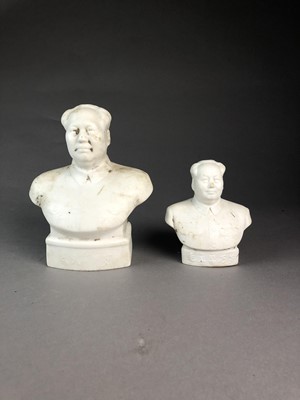 Lot 68 - A collection of 25 bisque porcelain busts of Mao Zedong, circa 1966-67