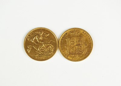 Lot 204 - Two half sovereigns