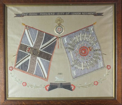 Lot 24 - Royal Fusiliers (City of London Regiment) embroidery
