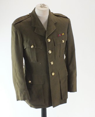 Lot 25 - Two British military officers' trunks with jacket named to Captain I.J.R Bennett, 5th Fusiliers