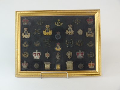 Lot 102 - A group of framed bullion badges