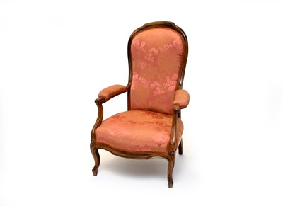 Lot 764 - An assembled suite of brocade upholstered furniture