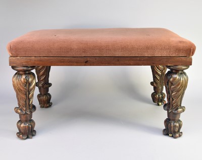 Lot 759 - A 19th century mahogany upholstered stool