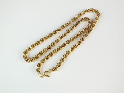 Lot 260 - A 9ct gold rope twist necklace