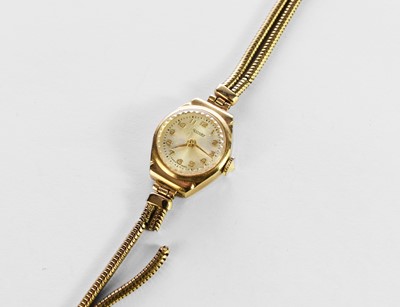 Lot 338 - A 9ct gold Rotary bracelet wristwatch