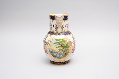 Lot 393 - A late 19th century French jug in the Derby-style
