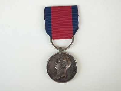 Lot 110 - Battle of Waterloo 1815 medal with ribbon