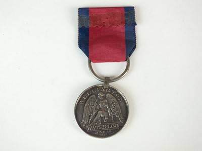 Lot 110 - Battle of Waterloo 1815 medal with ribbon