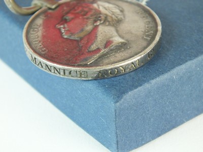 Lot 110 - Battle of Waterloo 1815 medal with ribbon