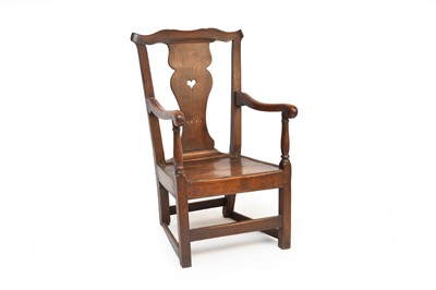 Lot 797 - A Welsh oak open armchair, 18th century